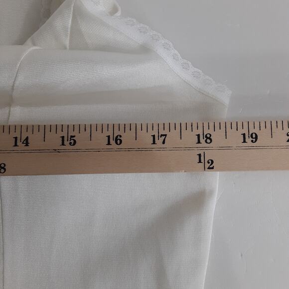 Vintage 90s Satin Slip Dress Cream Nightgown Lingerie Sleep Dress Coquette - Picture 4 of 5